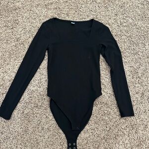 Old Navy Black Long Sleeve Bodysuit